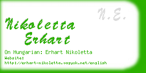 nikoletta erhart business card